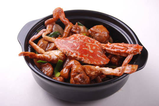土雞焗蟹煲