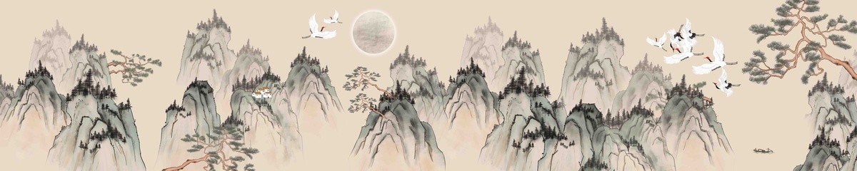 长条山水画