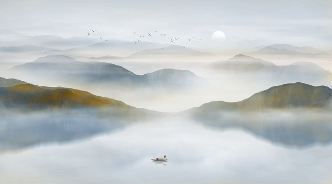 新中式山水畫