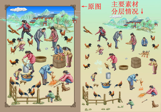 農(nóng)家殺雞過年