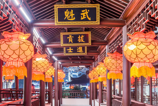 南京江南贡院秦淮灯会夜景