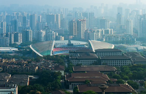 重庆奥体中心城市风光