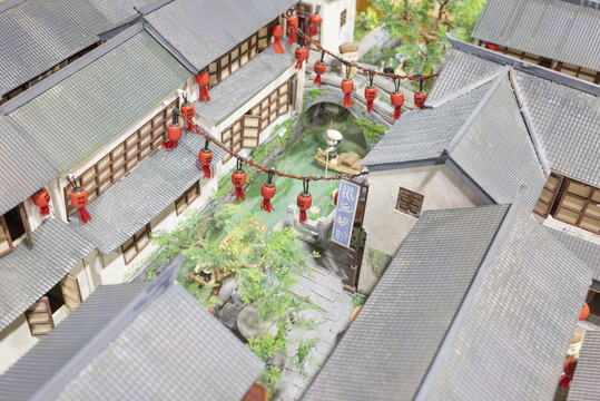 古镇建筑模型