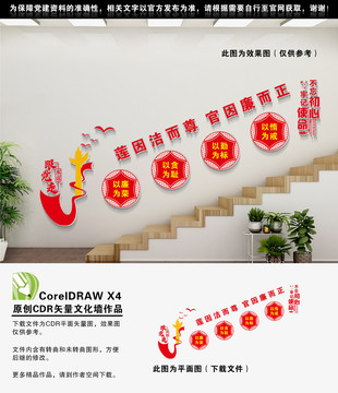 廉潔樓道文化墻