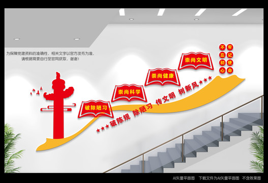 文明新風(fēng)樓道文化墻