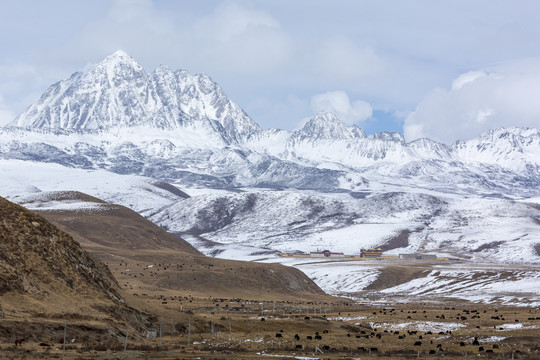 甘孜州康定雅拉雪山风景