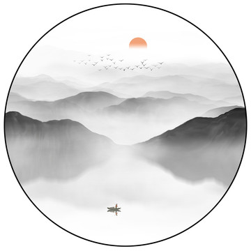 水墨山水画