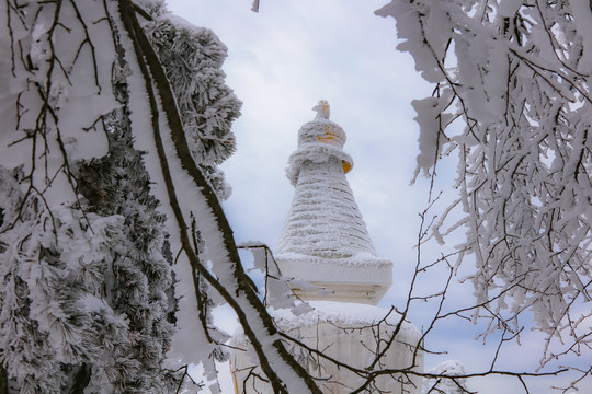 庐山小天池雪景