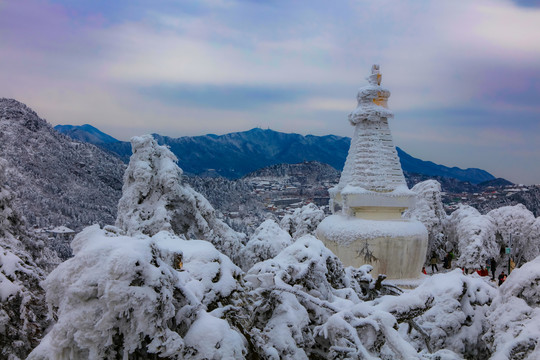 庐山小天池雪景