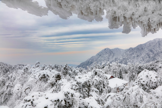 庐山小天池雪景