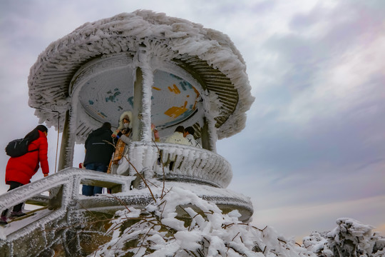 庐山小天池雪景