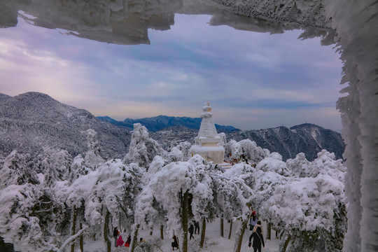 庐山小天池雪景