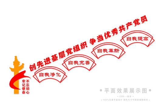 四個自我樓道文化墻