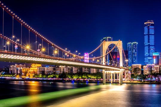 中国广西柳州柳江城市夜景