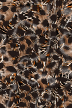 豹纹羽绒服毛衣花型印花图案