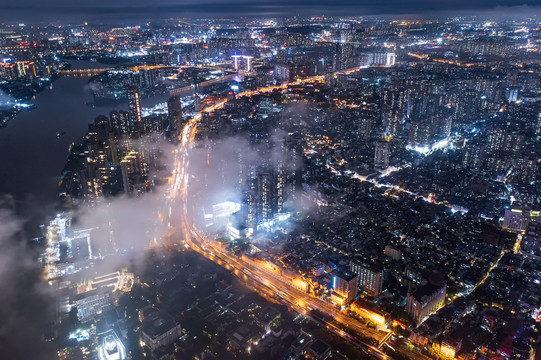 广州荔湾沙面夜景