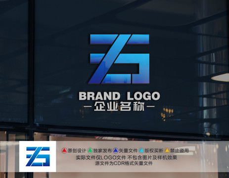 ZS字母標志TS字母LOGO