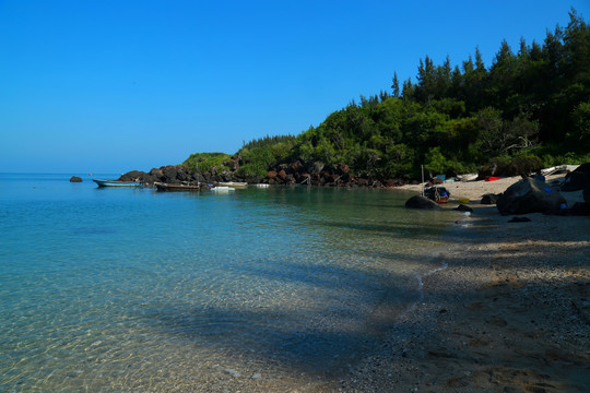 大海海湾礁石