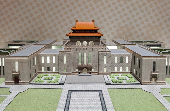 上海杨浦图书馆建筑模型
