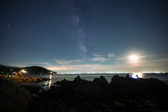 大海银河星空