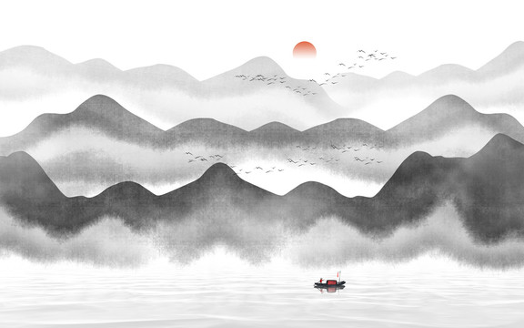 水墨山水畫(huà)