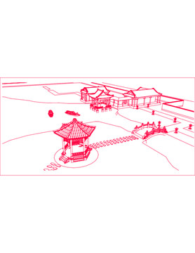 中式樓盤地產(chǎn)園林