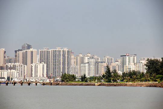 海口假日海滩城市风景