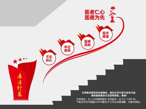 醫(yī)德醫(yī)風(fēng)樓梯間文化墻