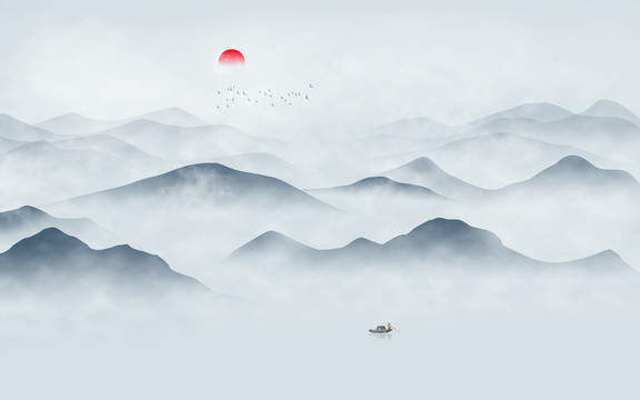 水墨山水畫