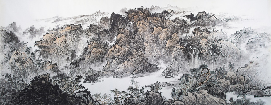 國(guó)畫(huà)山水長(zhǎng)卷