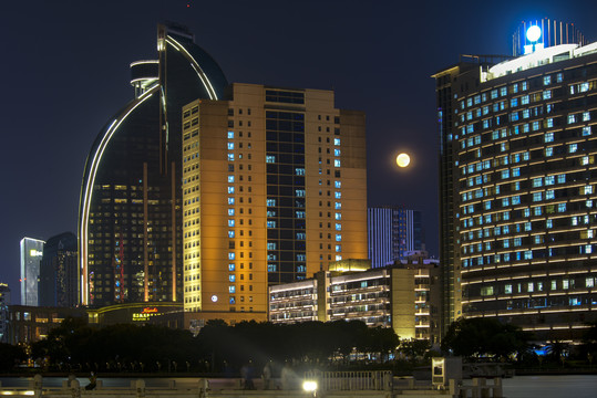 厦门筼筜湖城市夜景