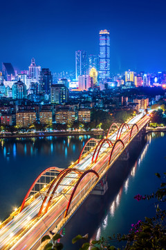 中国广西柳州柳江夜景风光