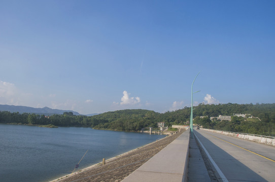 惠女水库堤坝风景