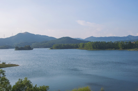 大型水库湖面风光