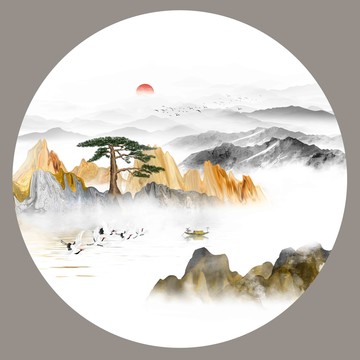 中式抽象山水畫(huà)