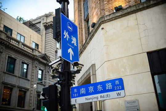 上海外滩路标