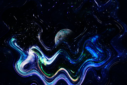 藍(lán)色星空唯美星空璀璨星空
