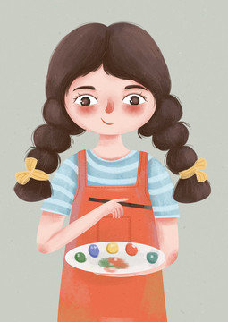 畫(huà)畫(huà)的女孩