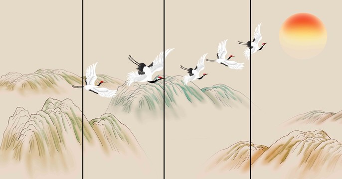 簡約山水畫