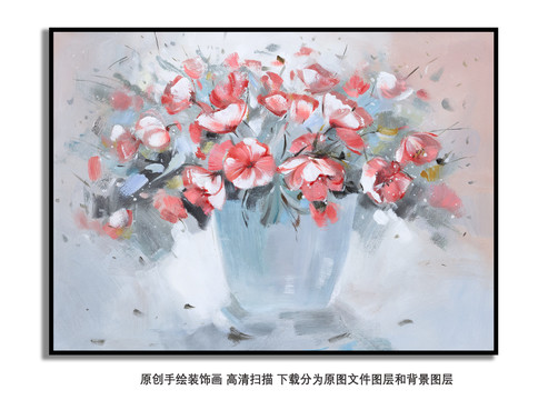 风景花卉手绘油画