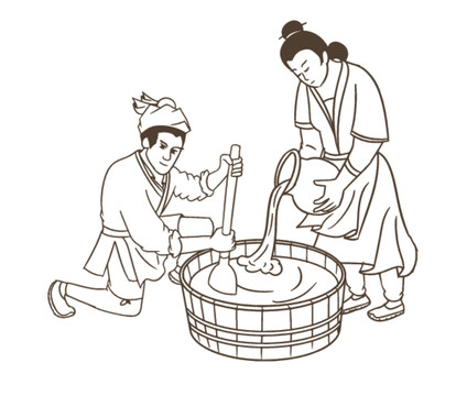 古代兌漿線條