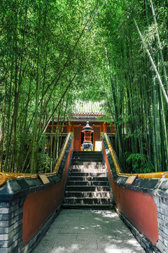 北京门头沟区潭柘寺景区风光