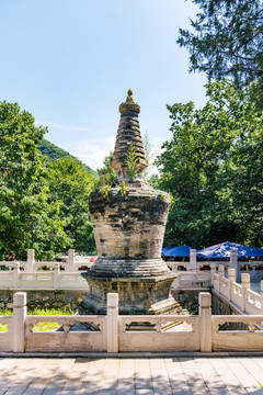 北京门头沟区潭柘寺景区风光