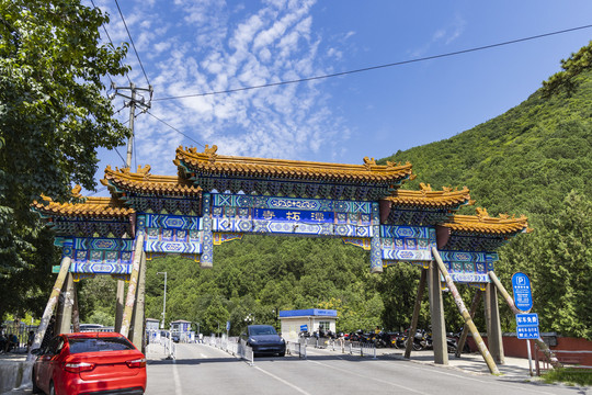 北京门头沟区潭柘寺景区风光