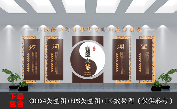 中式復(fù)古醫(yī)院中醫(yī)文化墻