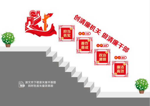廉政機關階梯墻