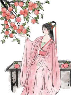 蘋果包裝插畫