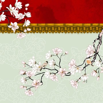 中式工筆花鳥