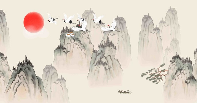 中國風(fēng)山水畫