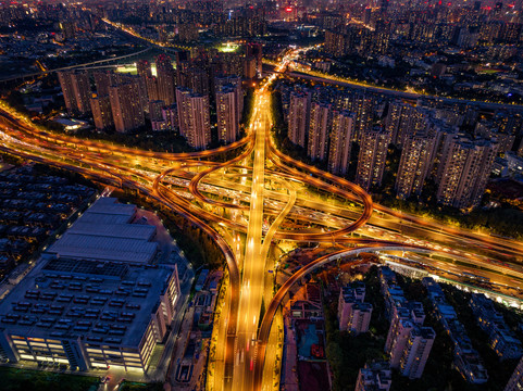 成都娇子立交夜景